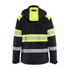 BLÅKLÄDER Highvis softshell-takki kevyesti topattu, musta/huomiokelt.